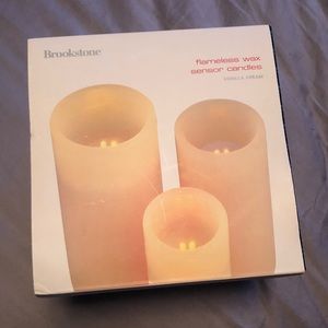 3 Flameless Wax Sensor Candles Vanilla Cream